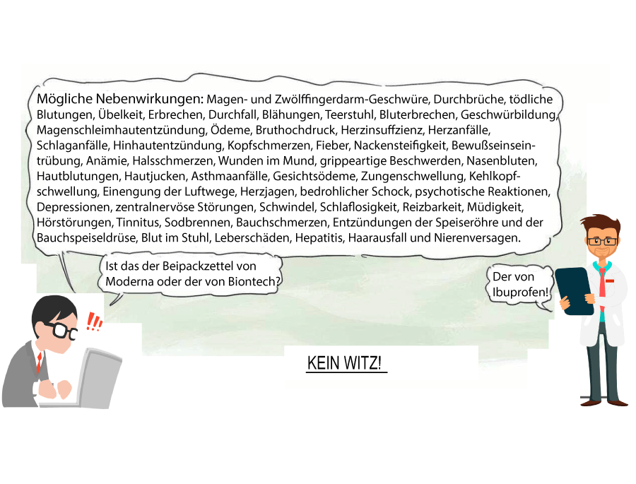 Ibuprofen Nebenwirkung vs. Impfung Nebenwirkung